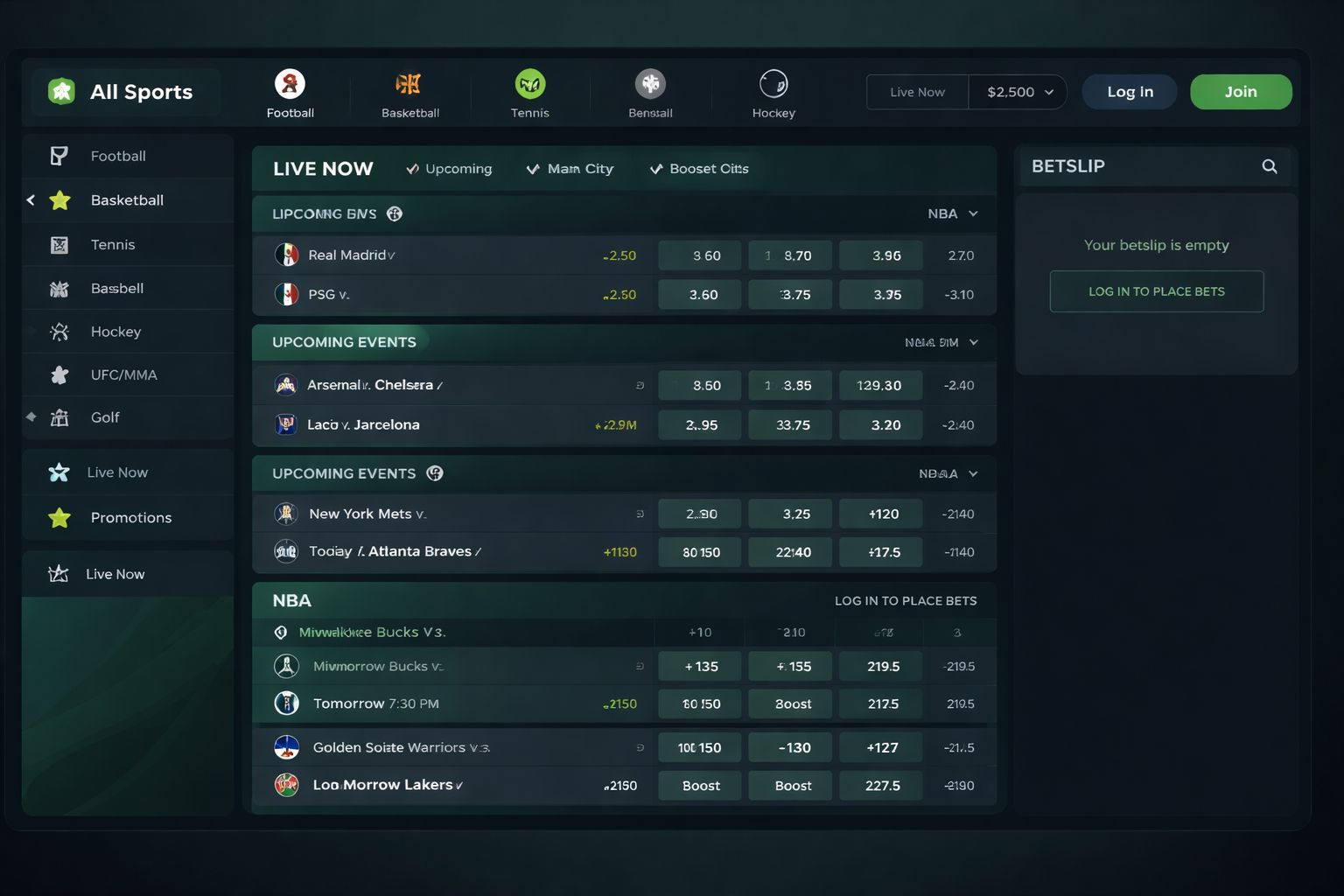Pantalla de casa de apuestas AYAO con múltiples categorías deportivas para México