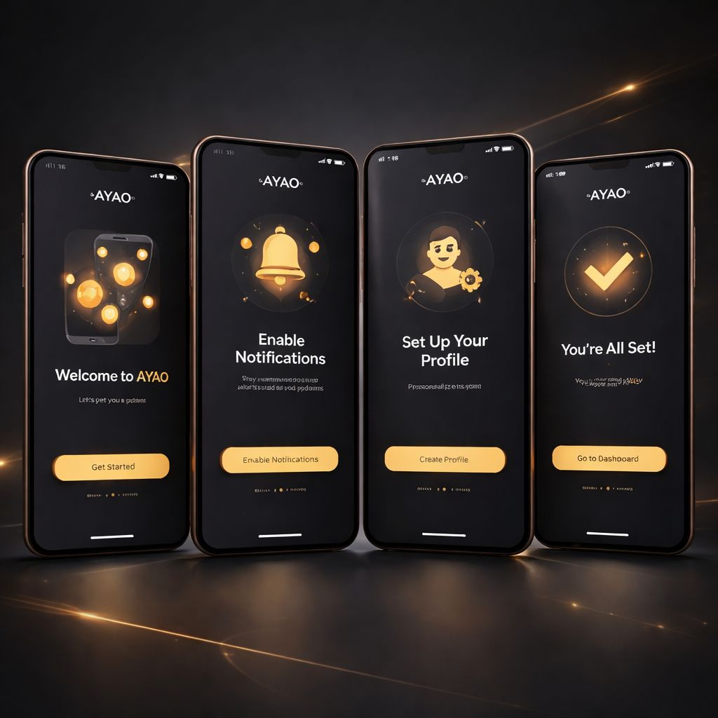 Pasos de acceso a la app AYAO mostrados en pantalla de smartphone en México